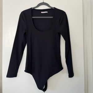 A&F Ribbed Long Sleeve Bodysuit